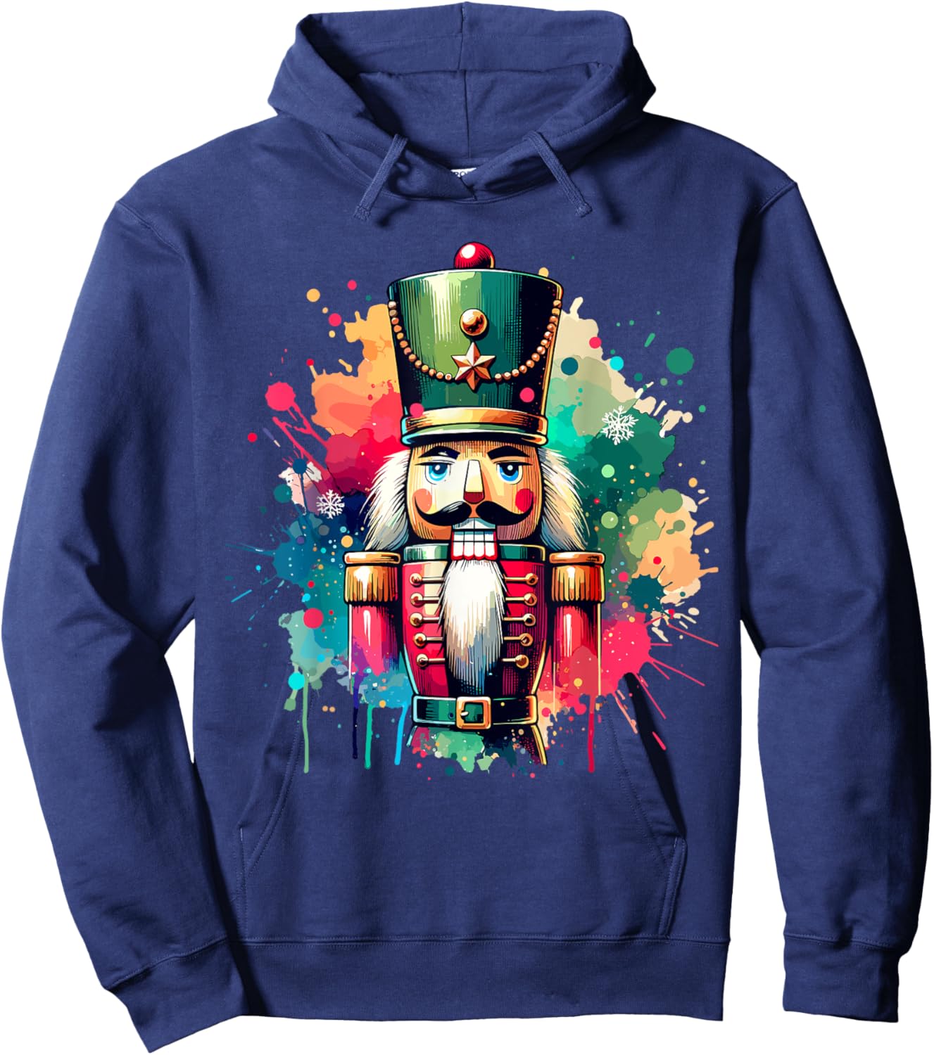 Colorful Christmas Nutcracker Hoodie - Hoodie | Navy