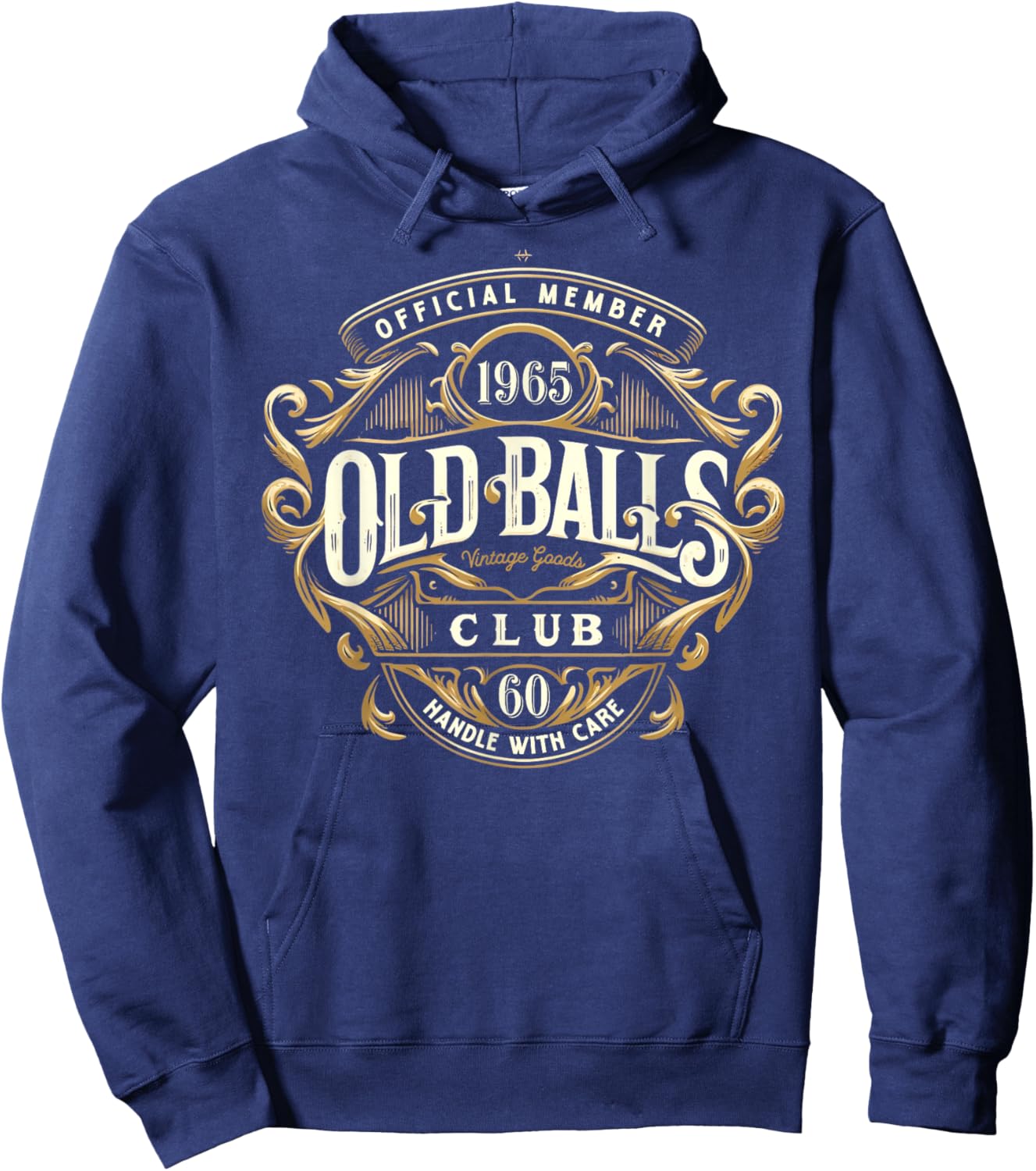 Vintage 1965 Men's 60th Birthday Old Balls Club 60 Hoodie - Hoodie | Navy