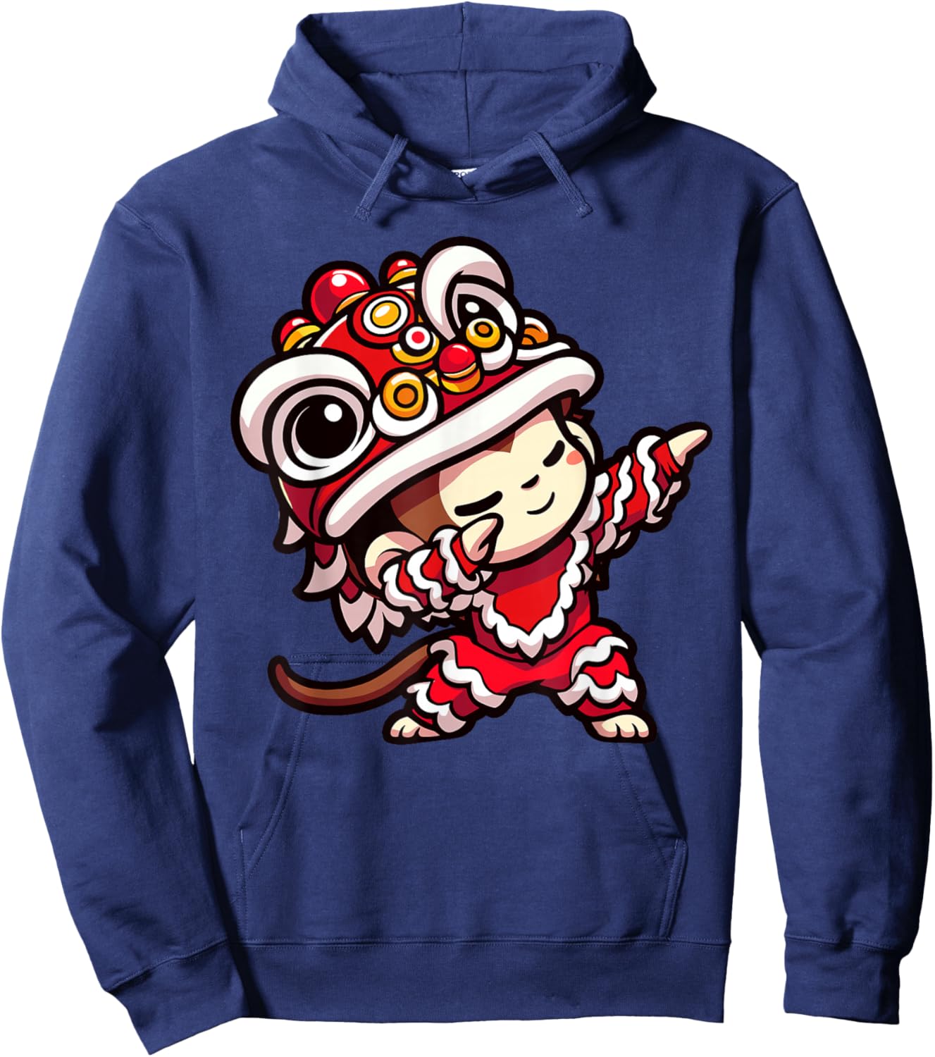 Chinese Lunar New Year 2025 - Dabbing Monkey Lion Dance Hoodie - Hoodie | Navy