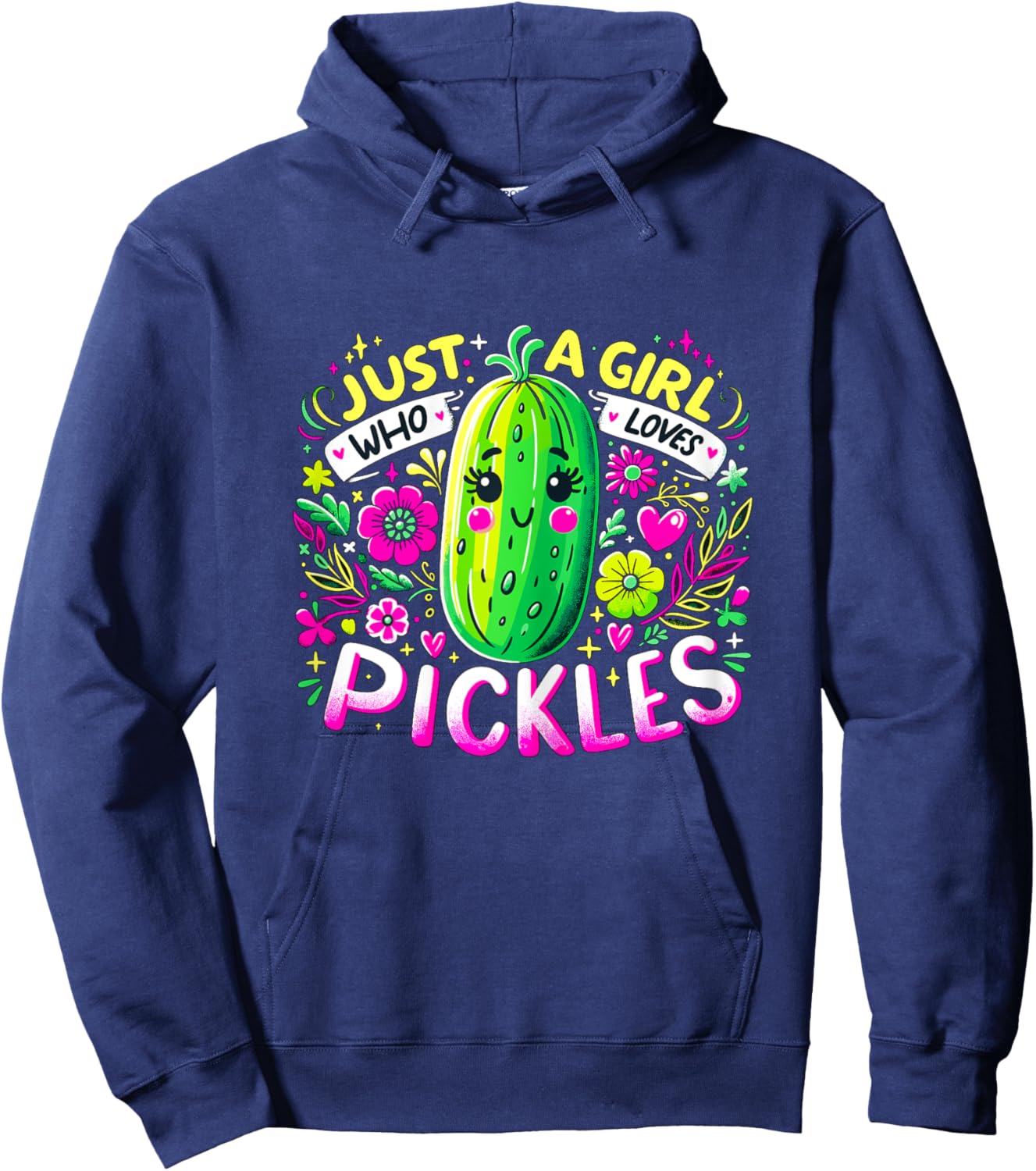 Just a Girl who loves Pickles Hoodie - Hoodie | Navy