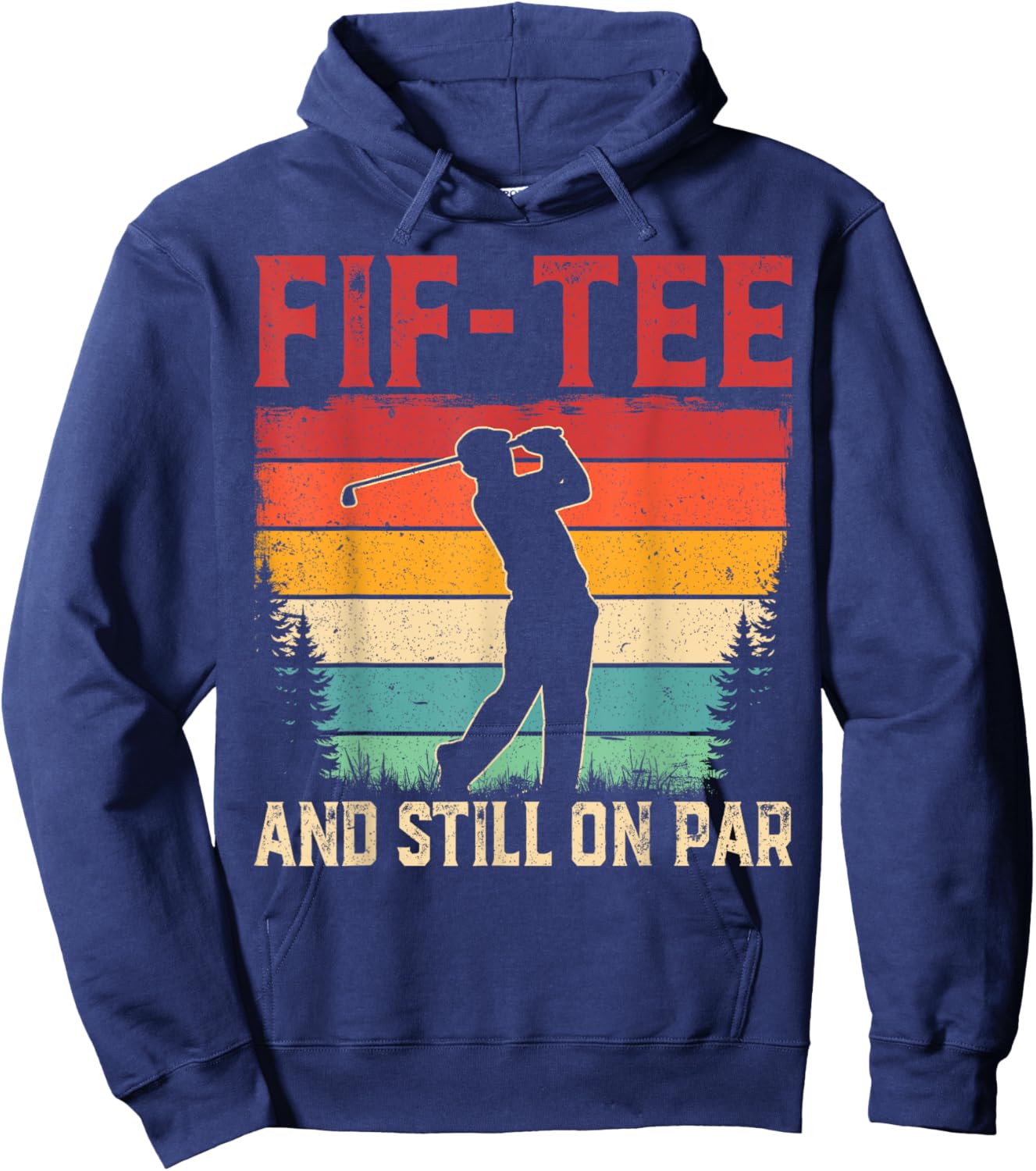 Retro Vintage Funny Golfer Gifts - 50th Birthday Golf Hoodie - Hoodie | Navy