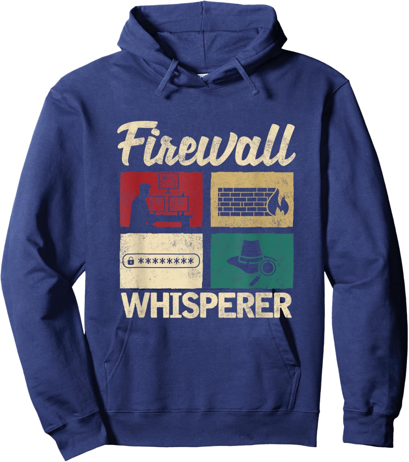 It Security Cyber Security Analyst Firewall Whisperer Hoodie - Hoodie | Navy