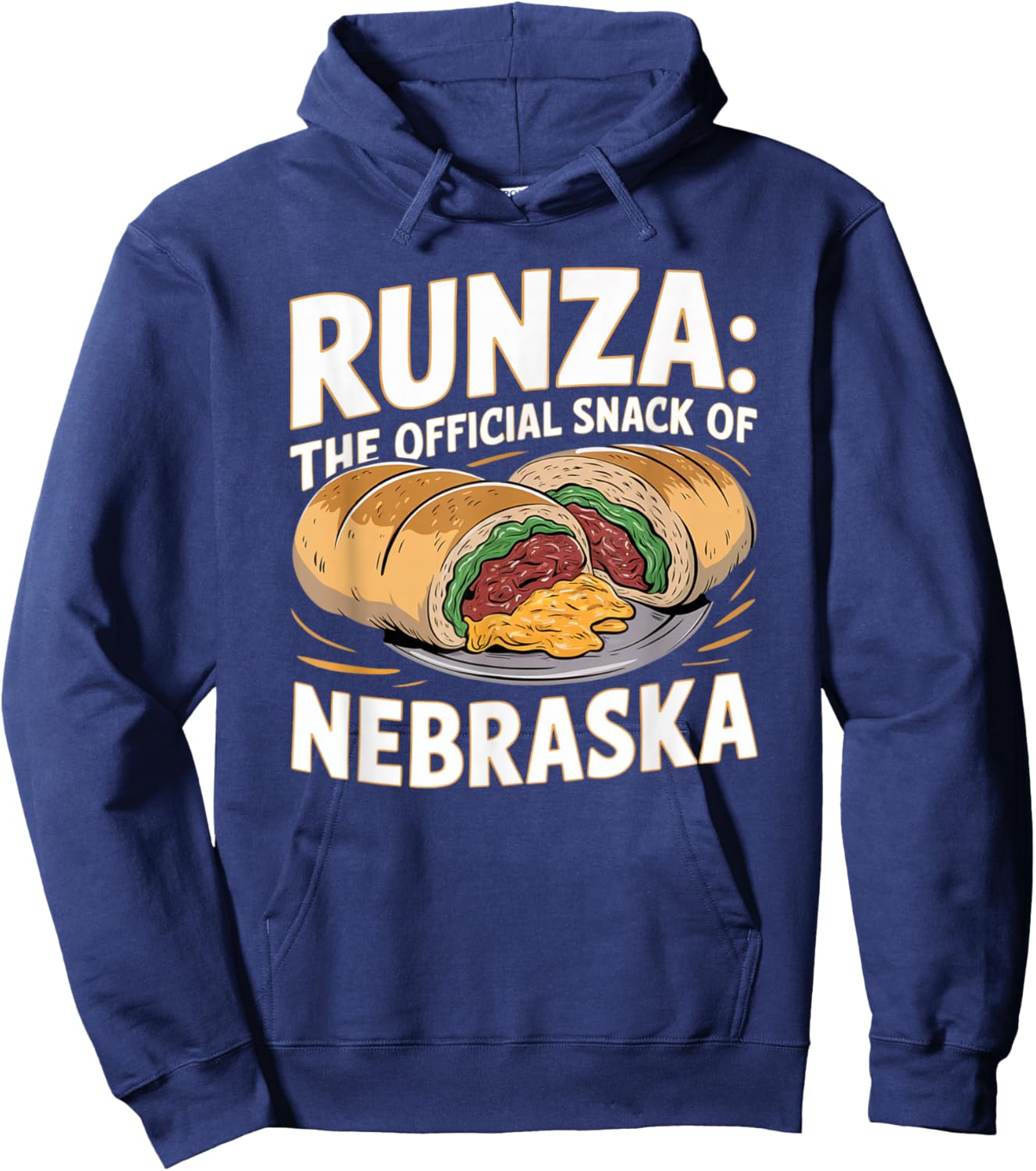 Runza Lover | Nebraska Food Favorite | Fun Bakery Design Hoodie - Hoodie | Navy