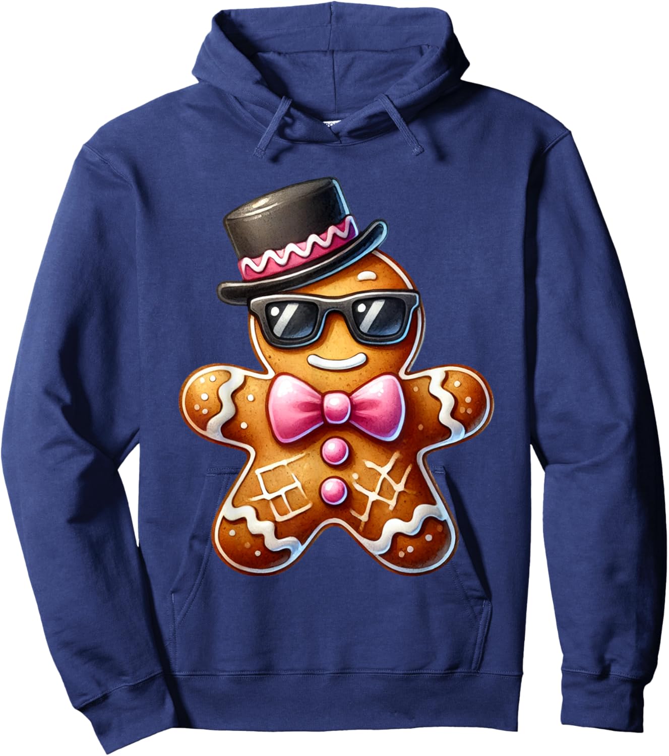 Gingerbread Man Cookie Christmas Pink Coquette Xmas Boy Kids Hoodie - Hoodie | Navy