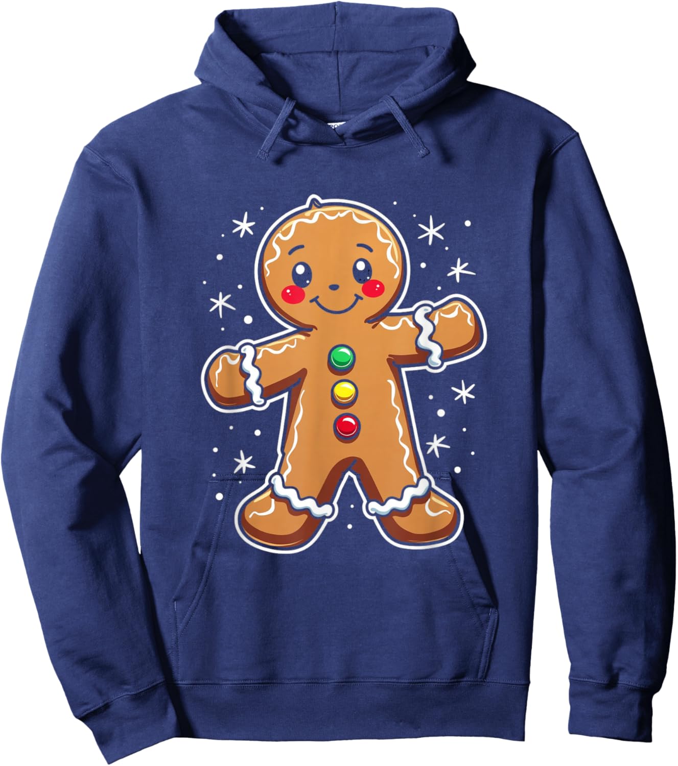 Gingerbread Man Holiday Hoodie - Hoodie | Navy