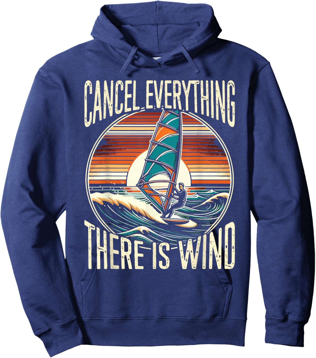 Windsurfer, Windsurfing, Funny Hoodie - Hoodie | Navy