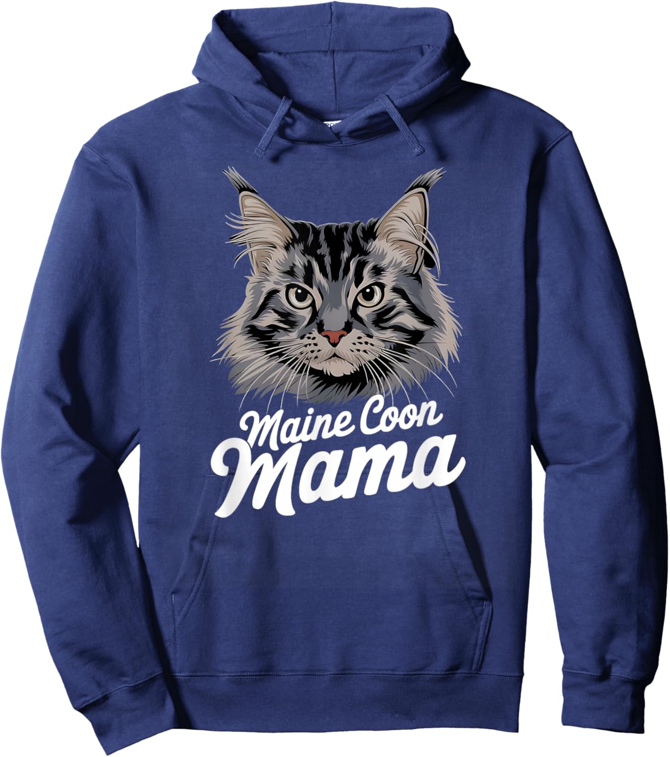 Maine Coon Mama Cat Hoodie - Hoodie | Navy