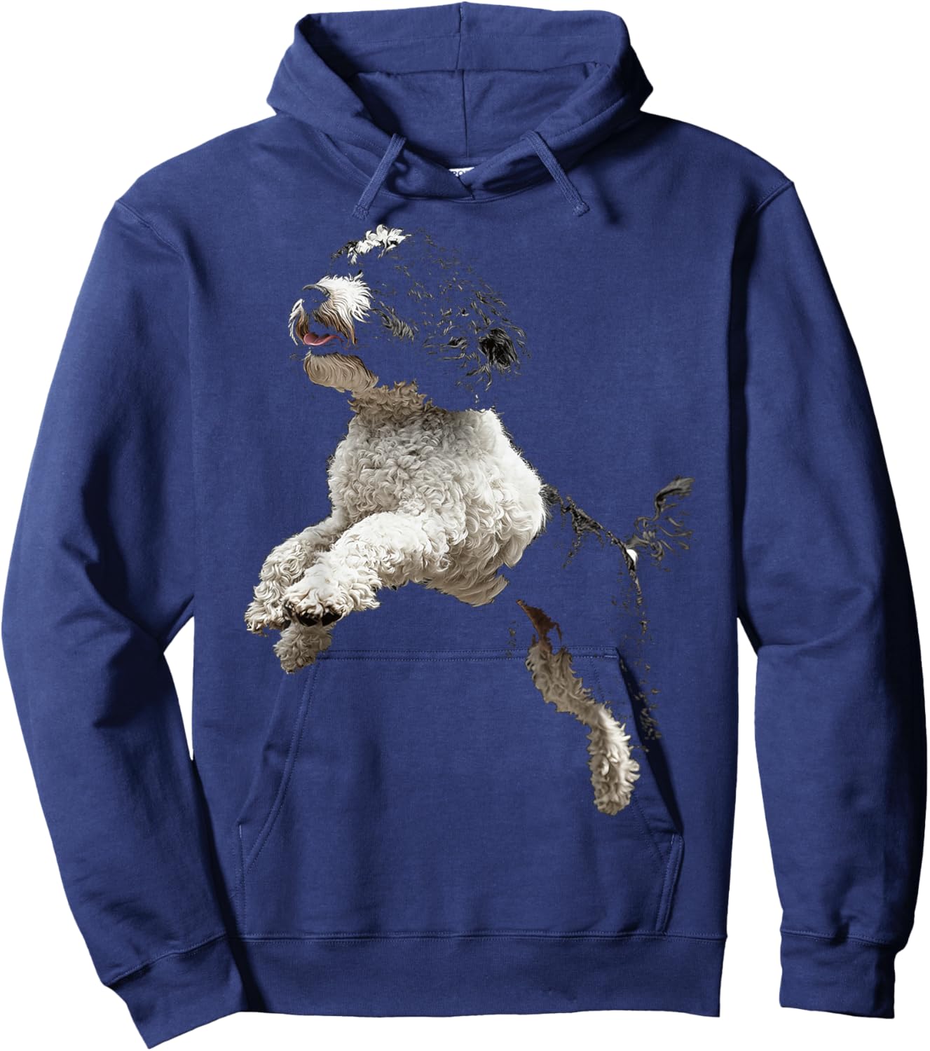 Portuguese Water Dog Motif Pet Artwork Portuguese Water Hoodie - Hoodie | Navy