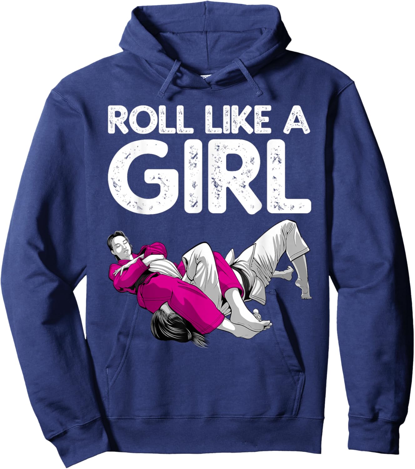 Funny Jiu Jitsu Art Girls Kids Brazilian Jiu Jitsu Hoodie - Hoodie | Navy