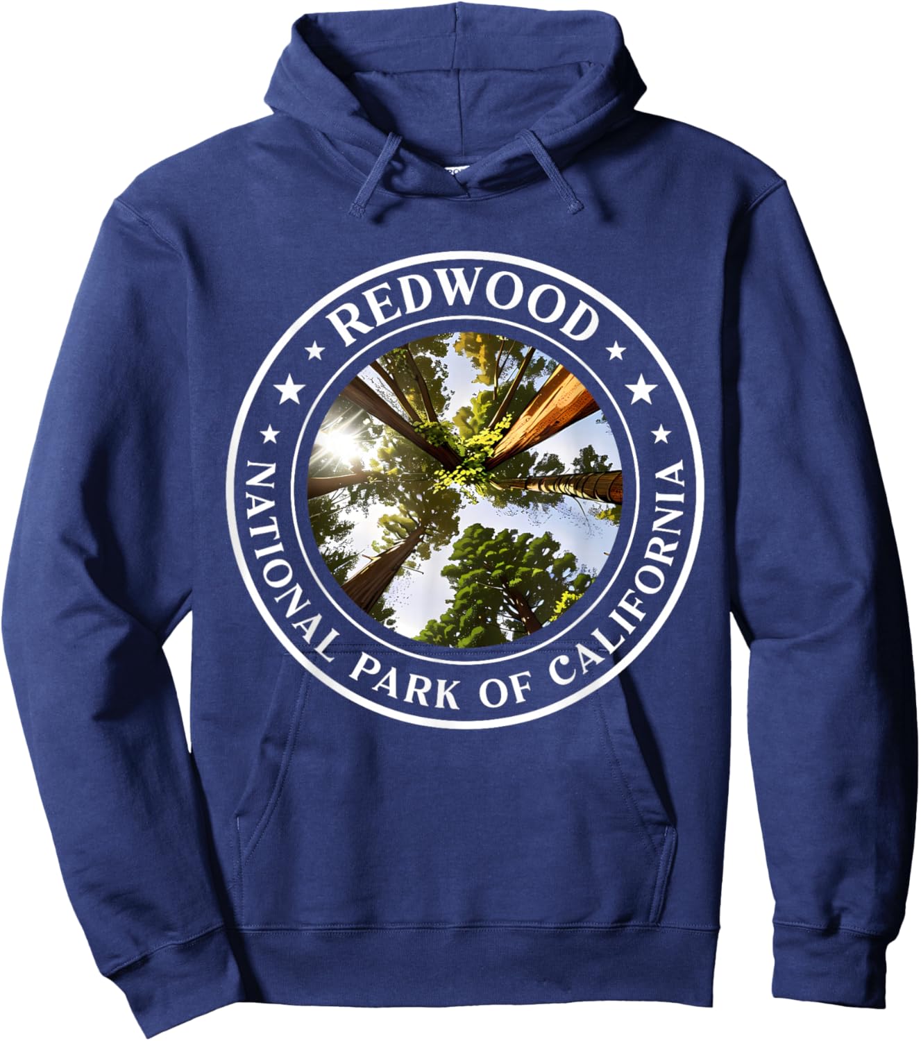 Redwood National Park of California Redwood Forest Hoodie - Hoodie | Navy