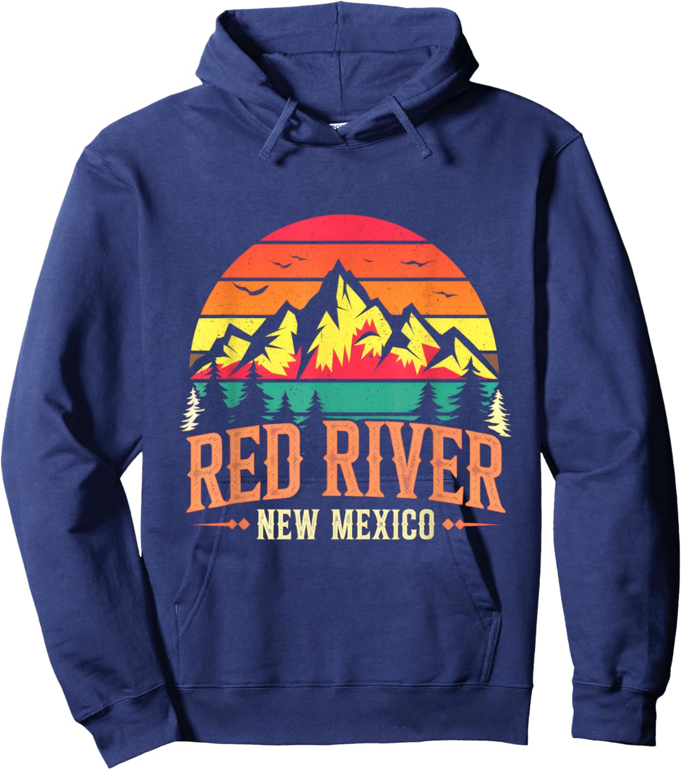 Red River New Mexico - Outdoor Adventure Travel Hoodie - Hoodie | Navy