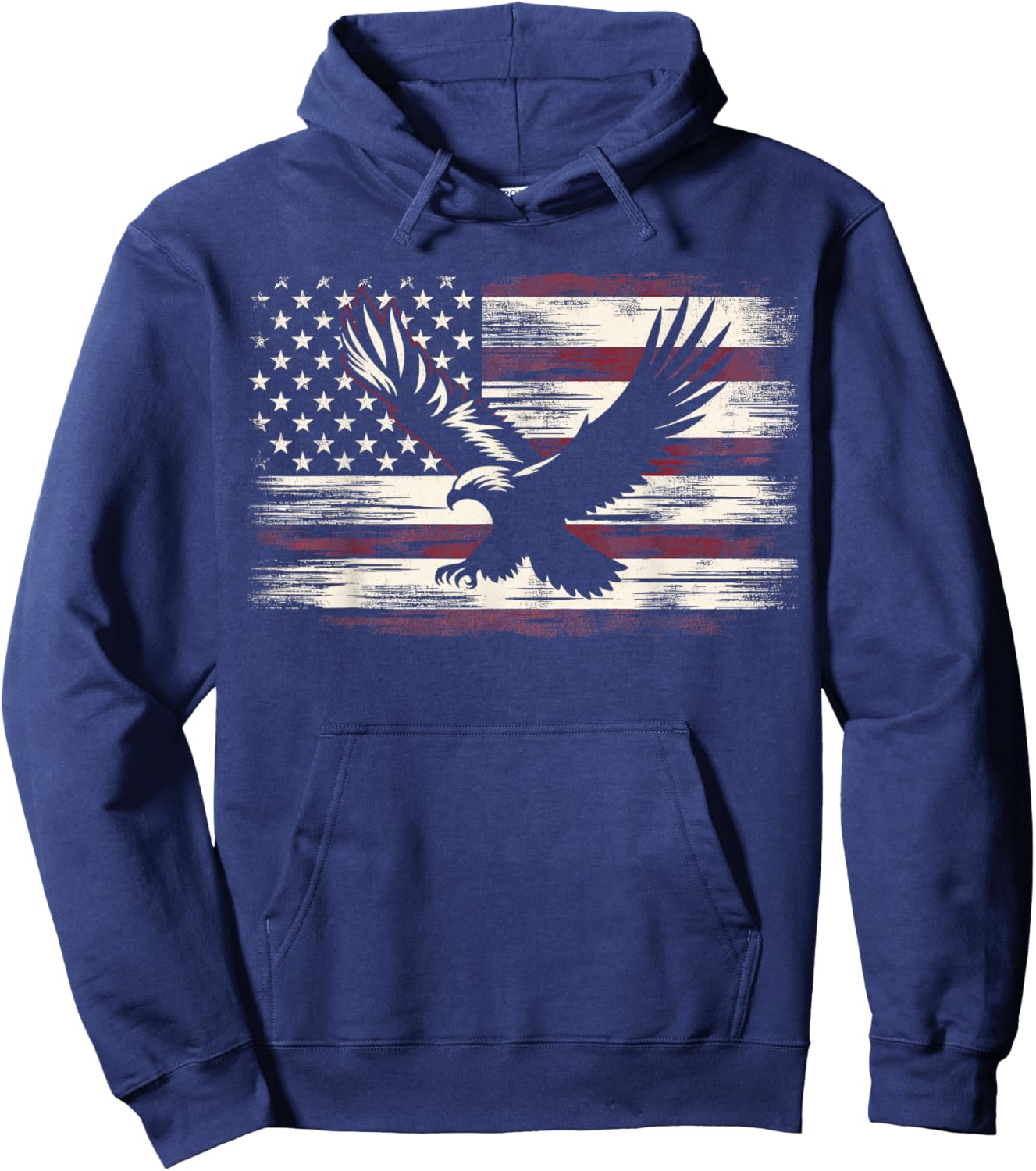 Bald Eagle 4th of July Christmas American Hoodie - Hoodie | Navy