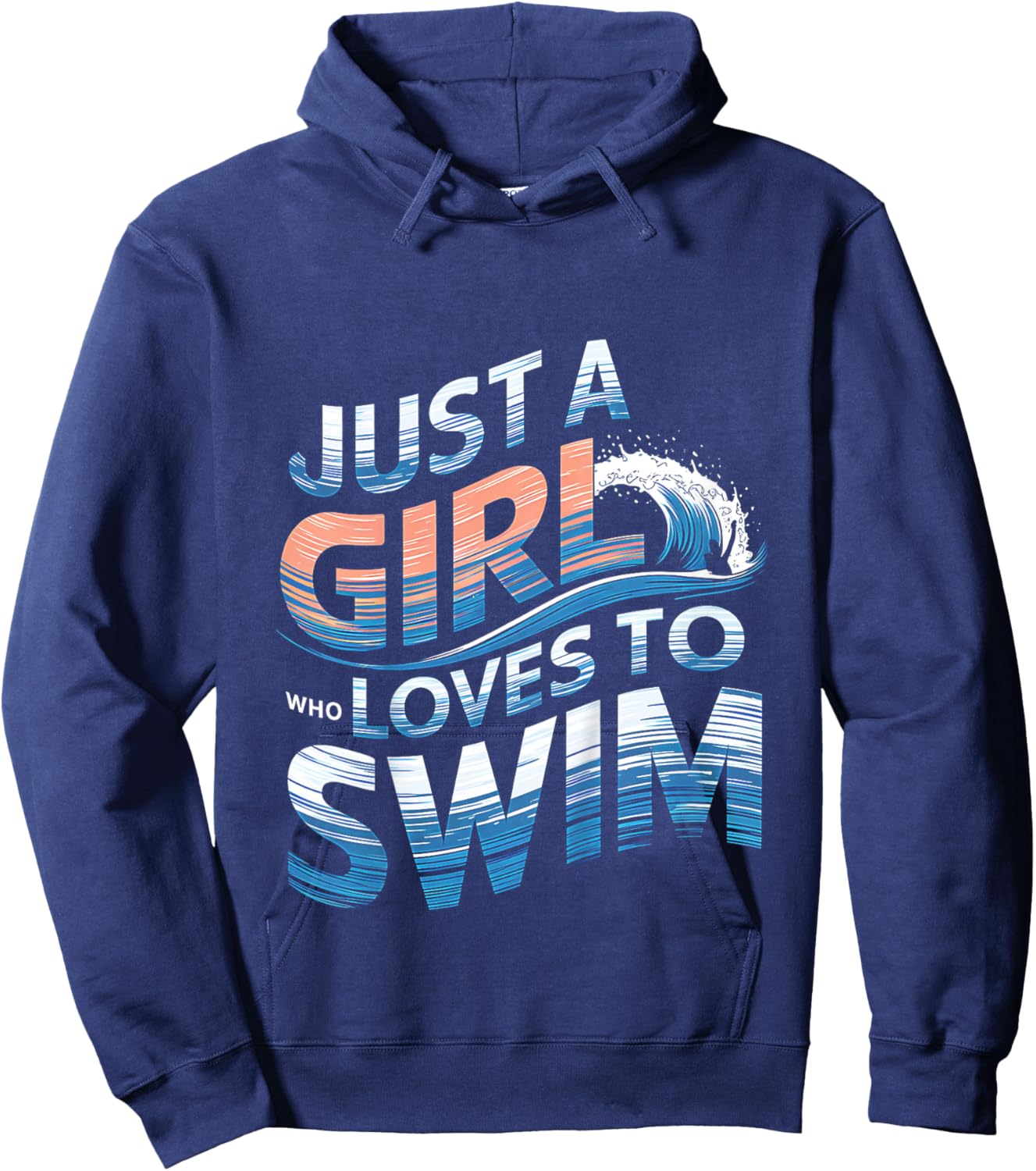 Swimming Just A Girl Who Loves Swim Funny Swimmer Girls Hoodie - Hoodie | Navy