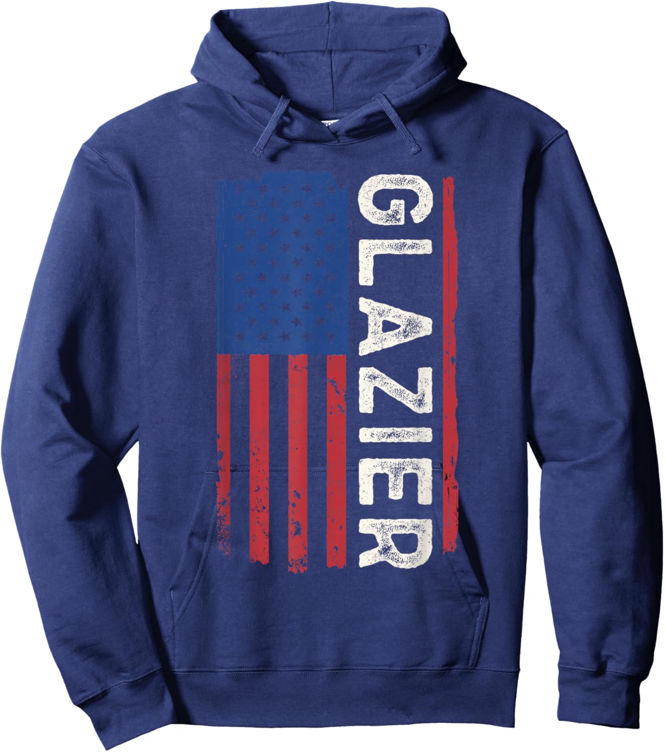 Glazier Us Flag Hoodie - Hoodie | Navy