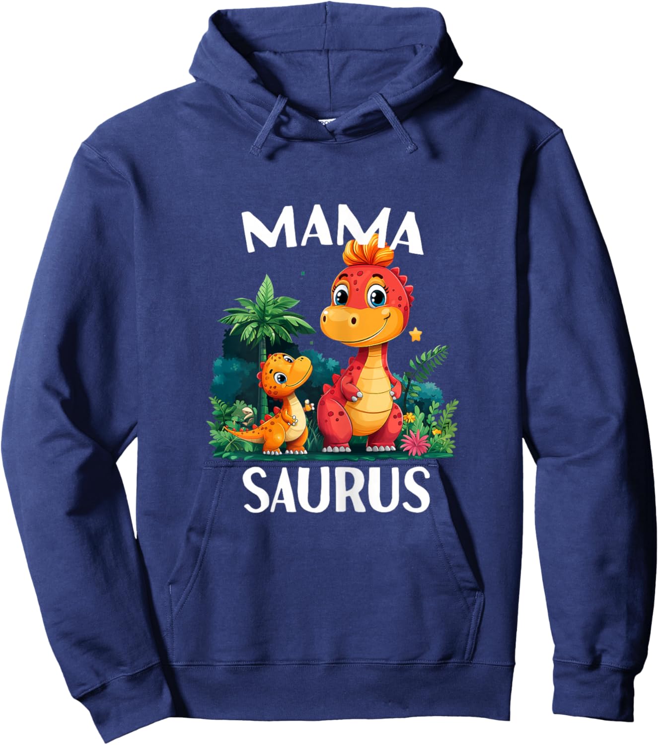 Mamasaurus Mama Saurus Dinosaur Matching Family Women T Rex Hoodie - Hoodie | Navy