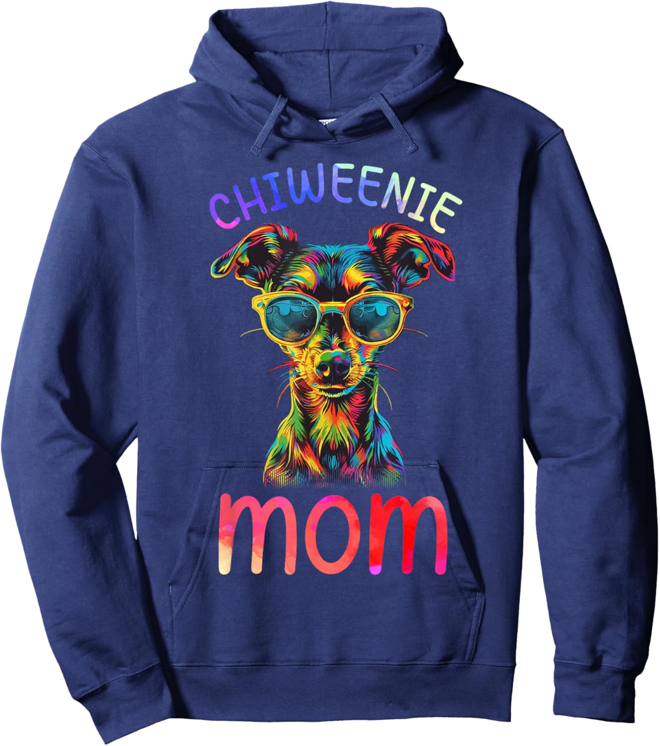 Chiweenie Lovers Pop Art Sunglasses Chiweenie Mom Hoodie - Hoodie | Navy