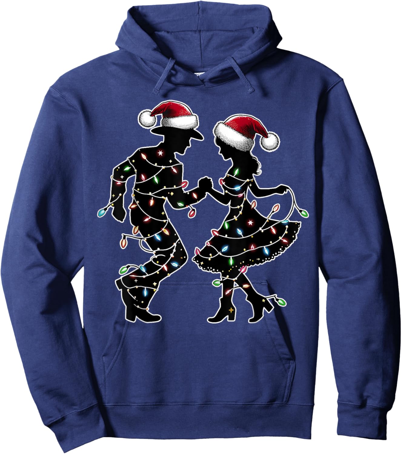 Line Dance Line Dancing Line Dancer Christmas Hat Xmas Hoodie - Hoodie | Navy