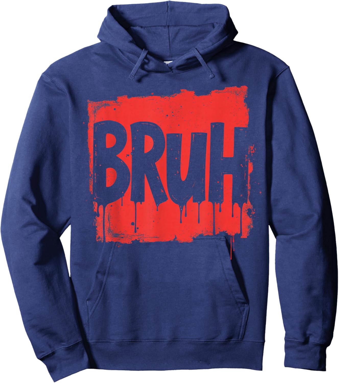 Bruh funny saying meme Bro Boy Girls kids youth teen slang Hoodie - Hoodie | Navy