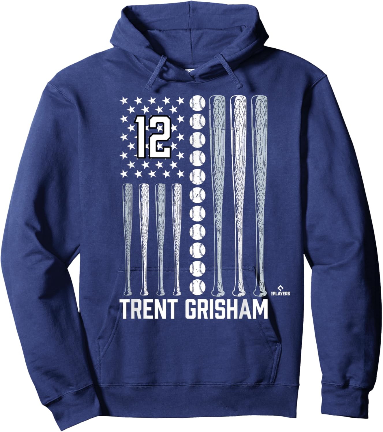 Baseball American Flag Trent Grisham New York Baseball MLBPA Hoodie - Hoodie | Navy