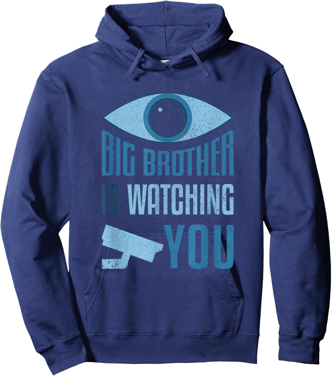 Freedom Loving Big Brother is Watching You Hoodie - Hoodie | Navy