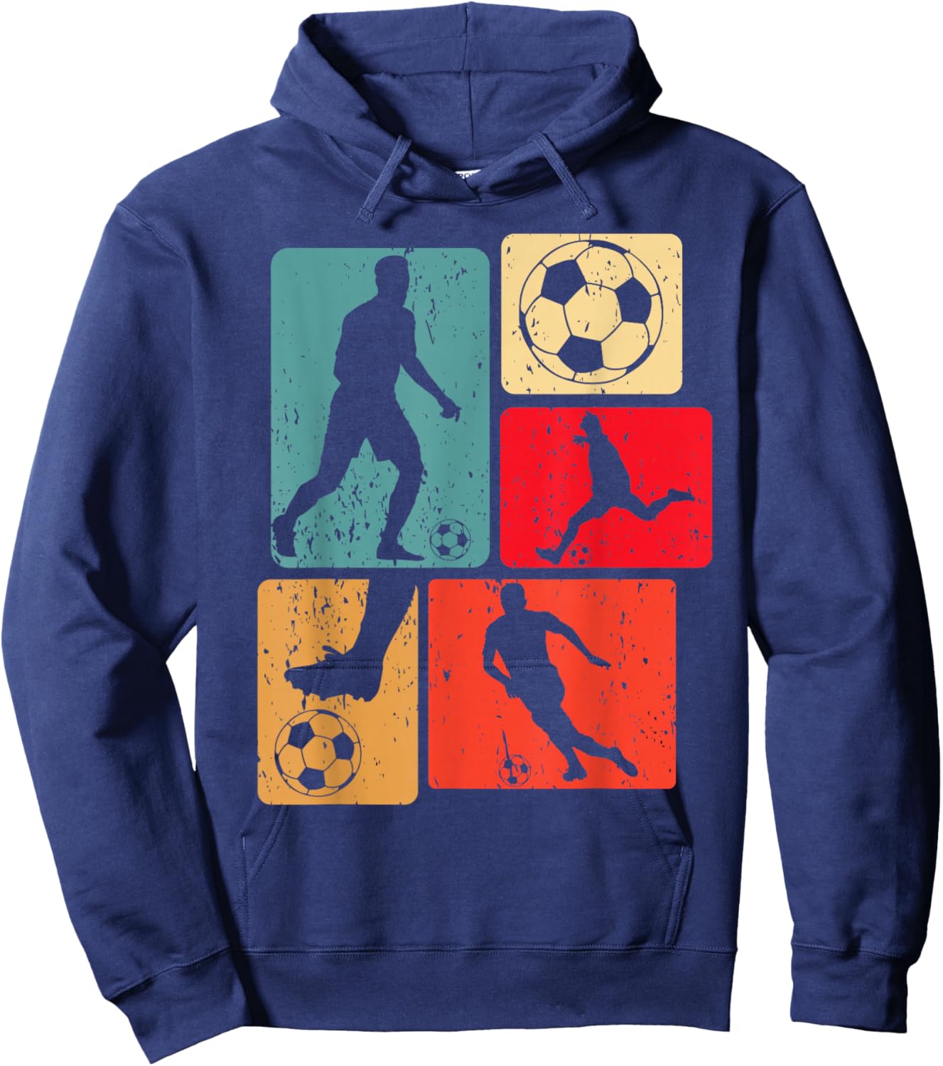 Funny Soccer Player Ball Game Enthousiast Boys Soccer Hoodie - Hoodie | Navy