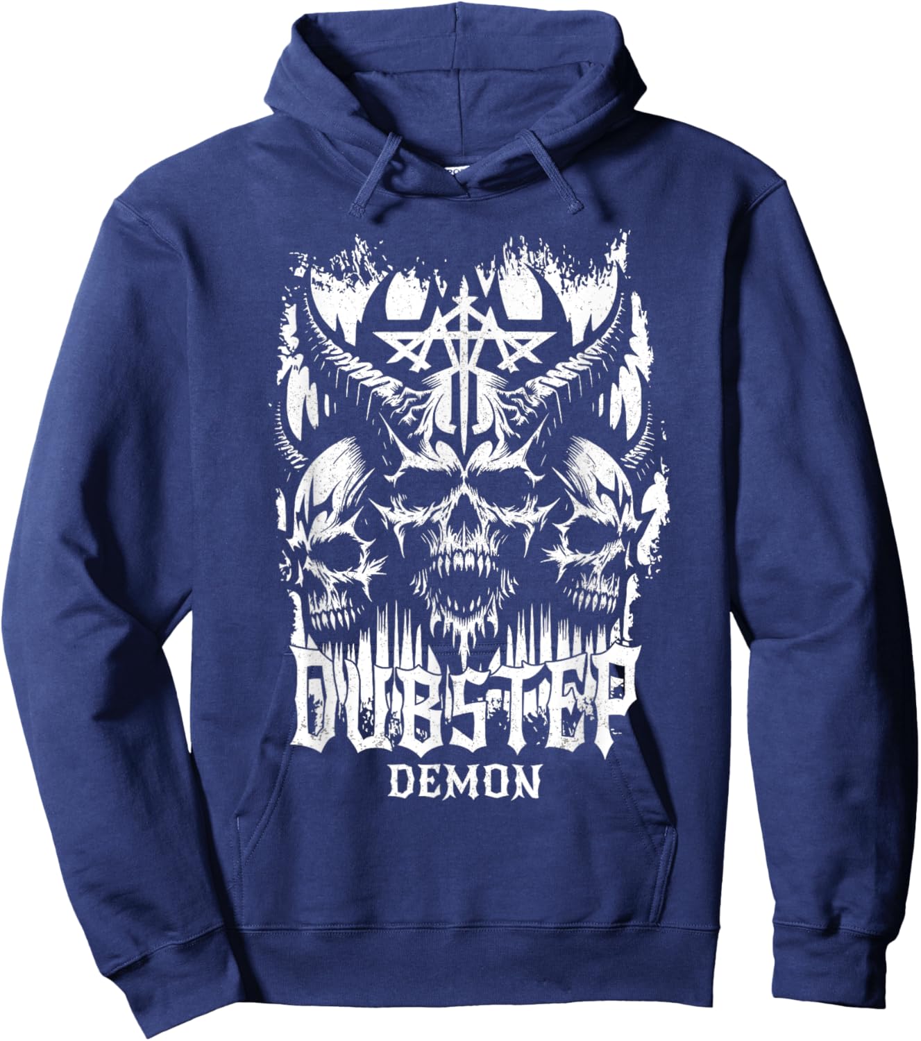 Cool Dubstep Shirt | Riddim Dubstep Demon Hoodie - Hoodie | Navy