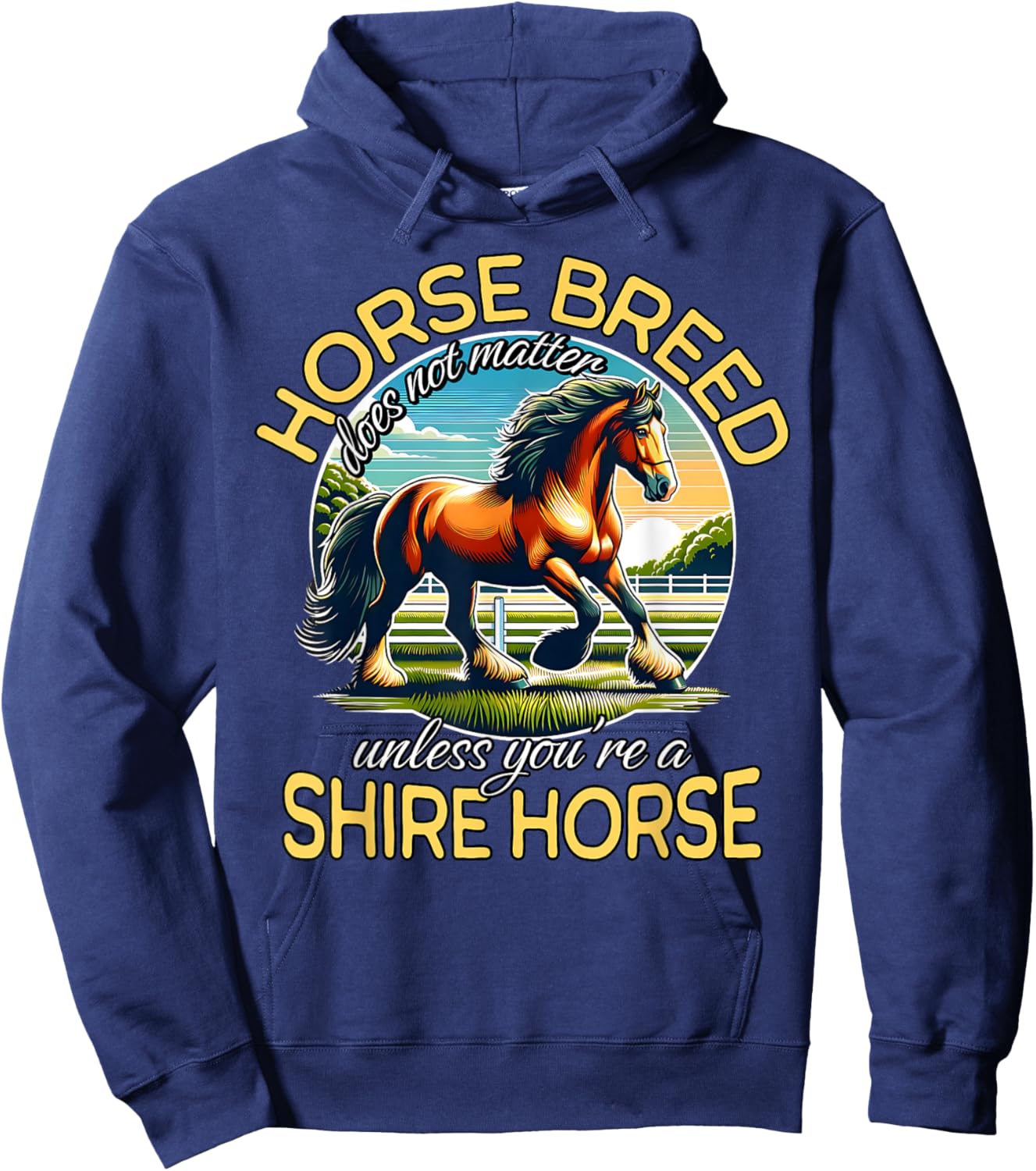 Shire Horse Horse Riding American Shire Horse Hoodie - Hoodie | Navy