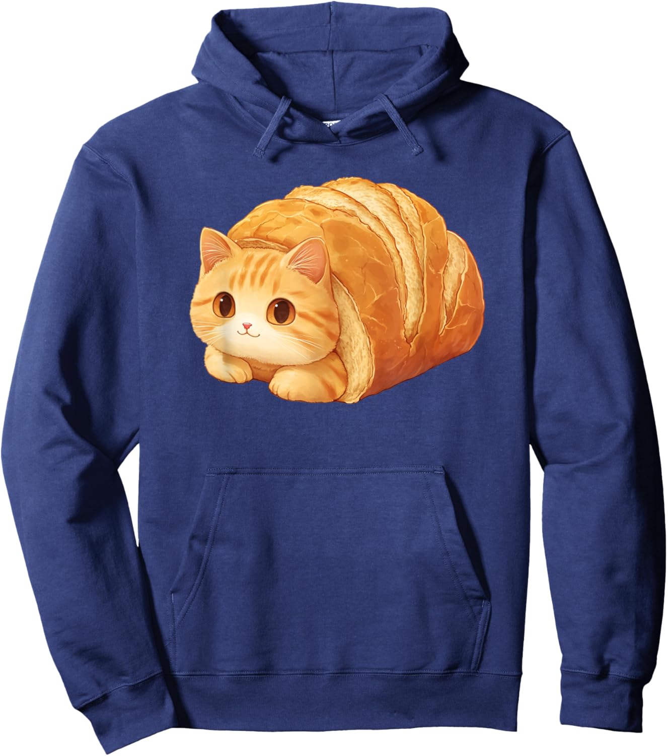 Freshly Baked Cat Loaf Anime Bread Kitten Men Women Kids Hoodie - Hoodie | Navy