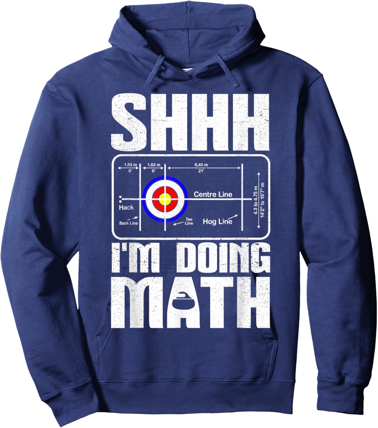 Curling Funny Curling sport Hoodie - Hoodie | Navy