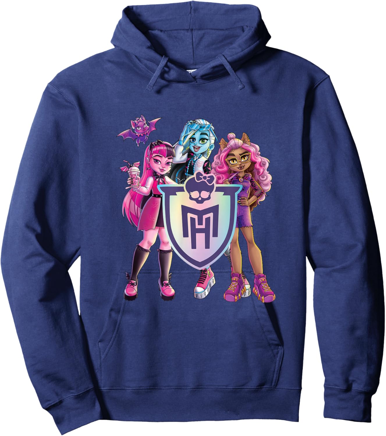 Monster High - Draculaura, Frankie, Clawdeen Hoodie - Hoodie | Navy