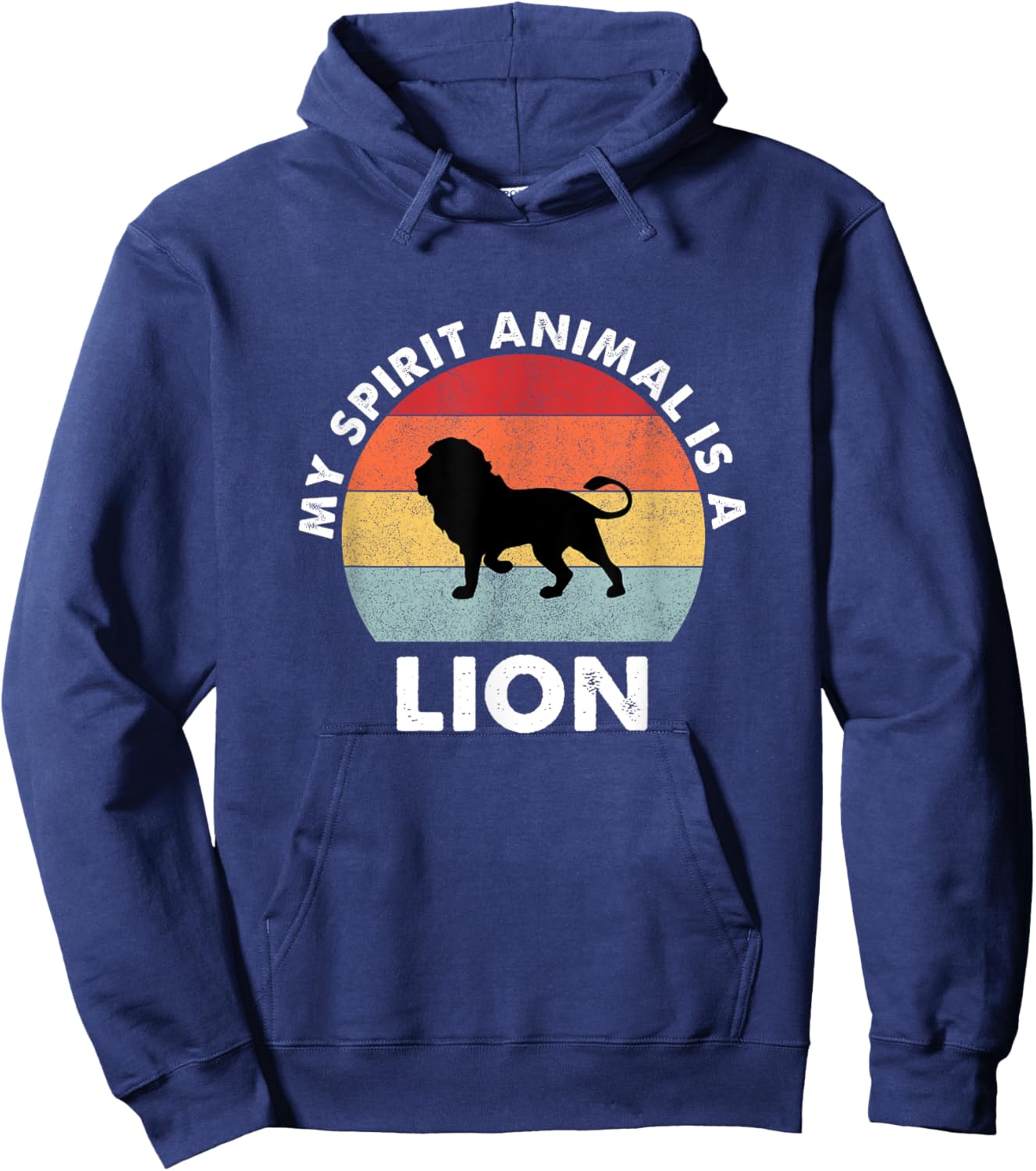 Vintage My Spirit Animal is a Lion Hoodie - Hoodie | Navy