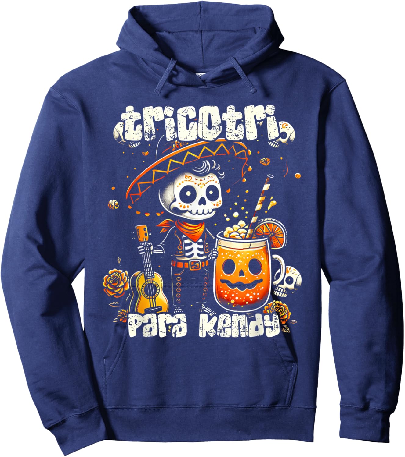 Tricotri Para Kendy Mexicano Halloween Hoodie - Hoodie | Navy