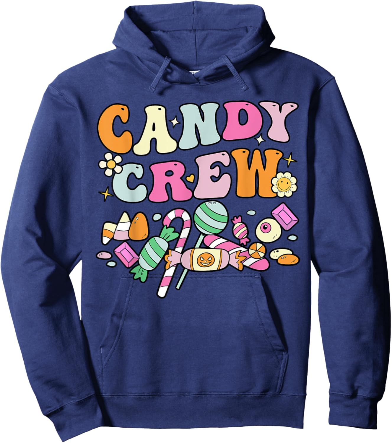 Groovy Halloween Candy Crew, Candyland Sour Patch Hoodie - Hoodie | Navy