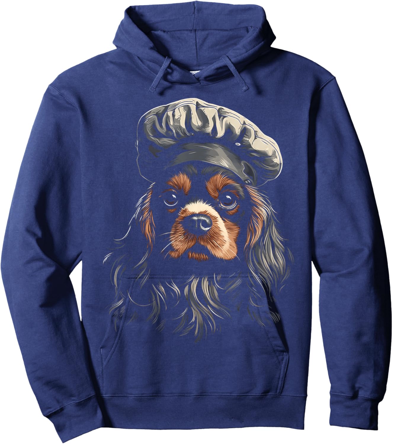 Cavalier King Charles Spaniel Chef Dog Dad Cooking For Baker Women Kids Hoodie - Hoodie | Navy