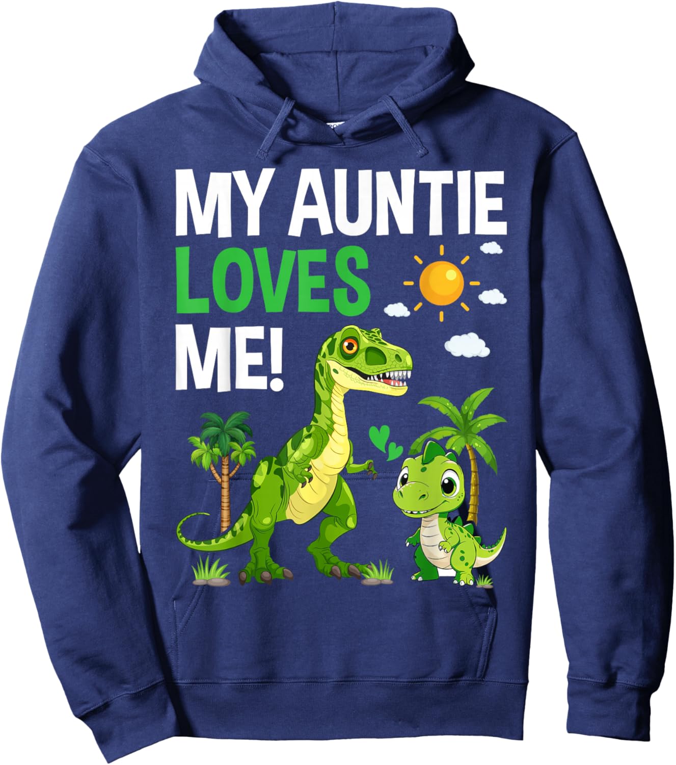 Kids My Auntie Loves Me Nephew from Aunt Hoodie - Hoodie | Navy