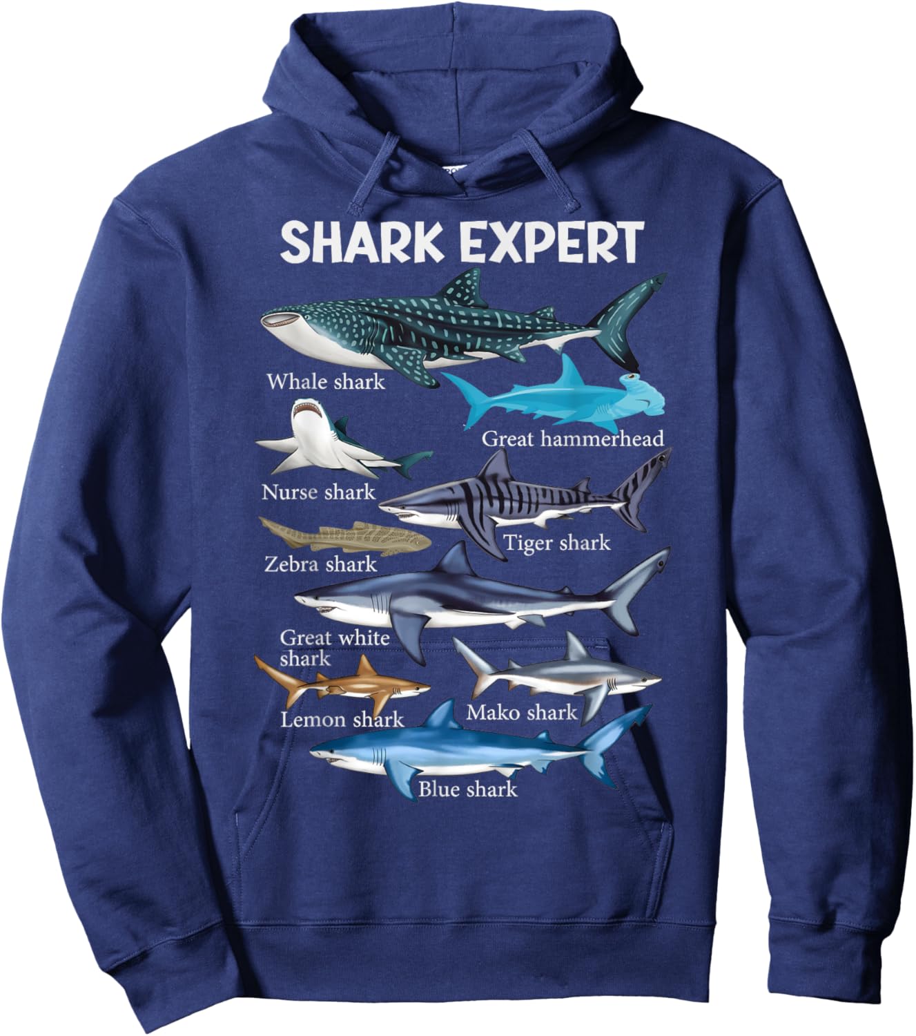 Shark for Kids , Adult & Toddler Boys Shark Hoodie - Hoodie | Navy