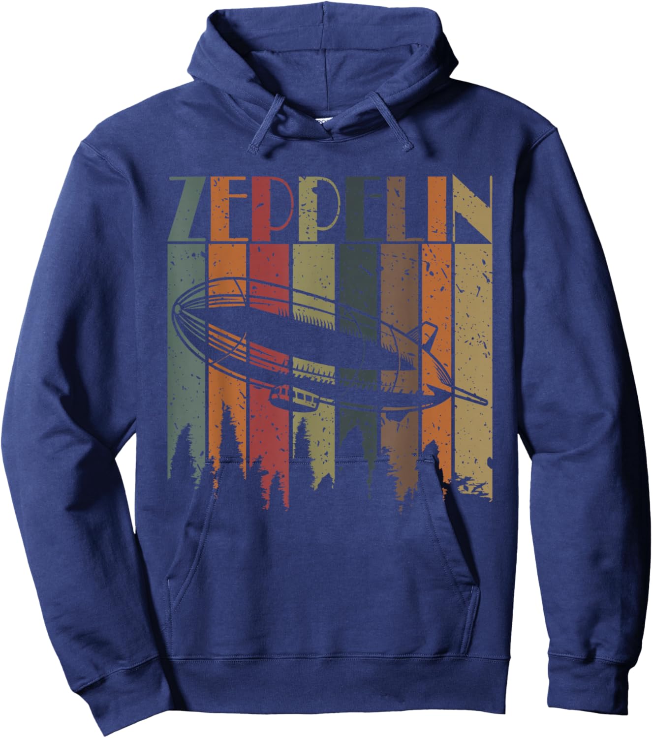 Vintage Zeppelin Funny Sunset Airship Pilot Dirigible Lovers Hoodie - Hoodie | Navy