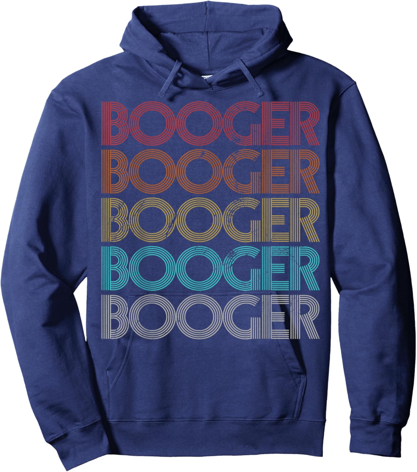 Retro Vintage Booger Hoodie - Hoodie | Navy