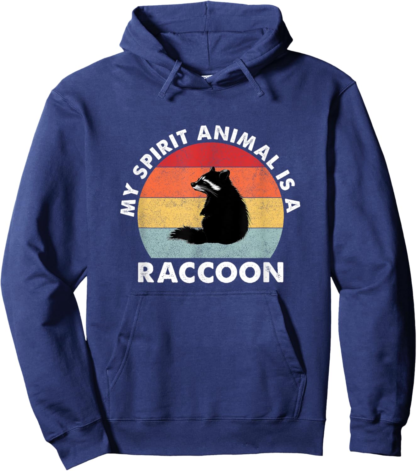 Vintage My Spirit Animal is a Raccoon Hoodie - Hoodie | Navy