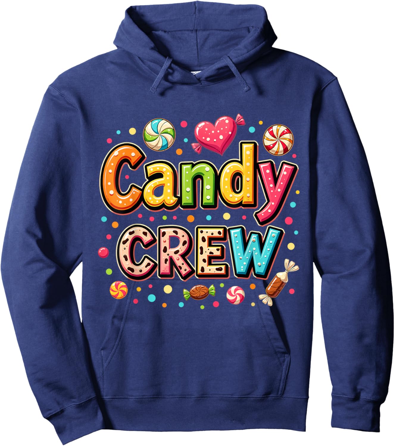 Candy Party Crew Lover Cute Halloween Trick or Treat Outfit Hoodie - Hoodie | Navy