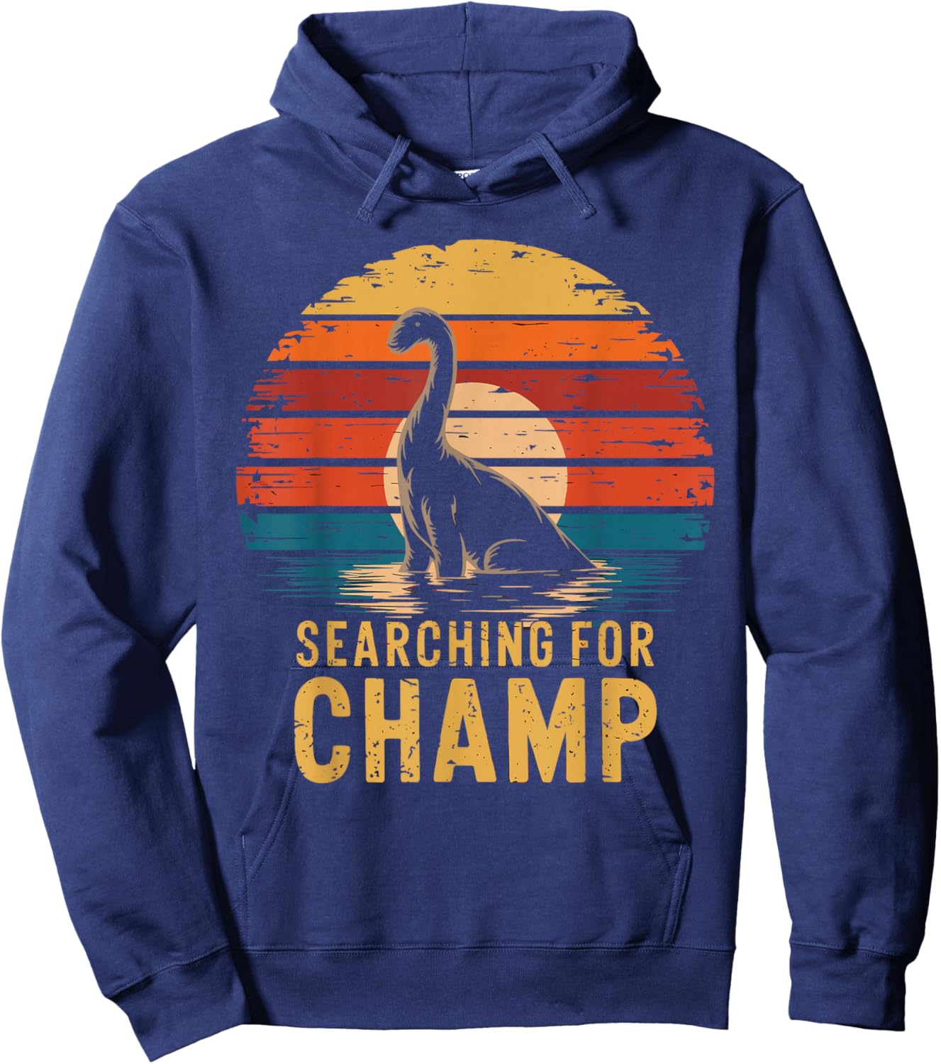 Searching For Champ Lake Champlain Monster Creature Vermont Hoodie - Hoodie | Navy