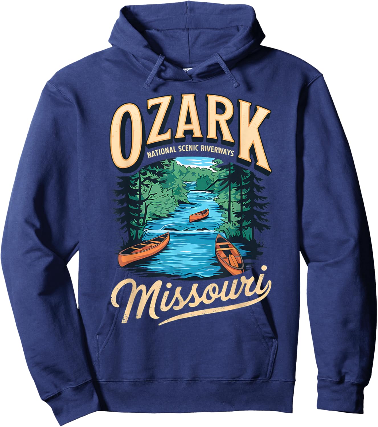 Ozark National Scenic Riverways Canoe Adventure Hoodie - Hoodie | Navy
