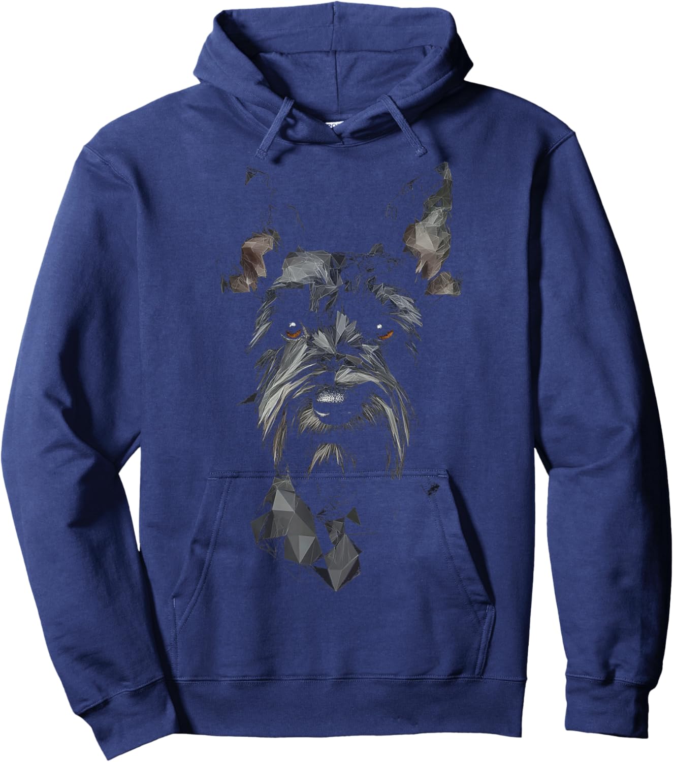 Schnauzer Dog Motif Pet Artwork Schnauzer Hoodie - Hoodie | Navy