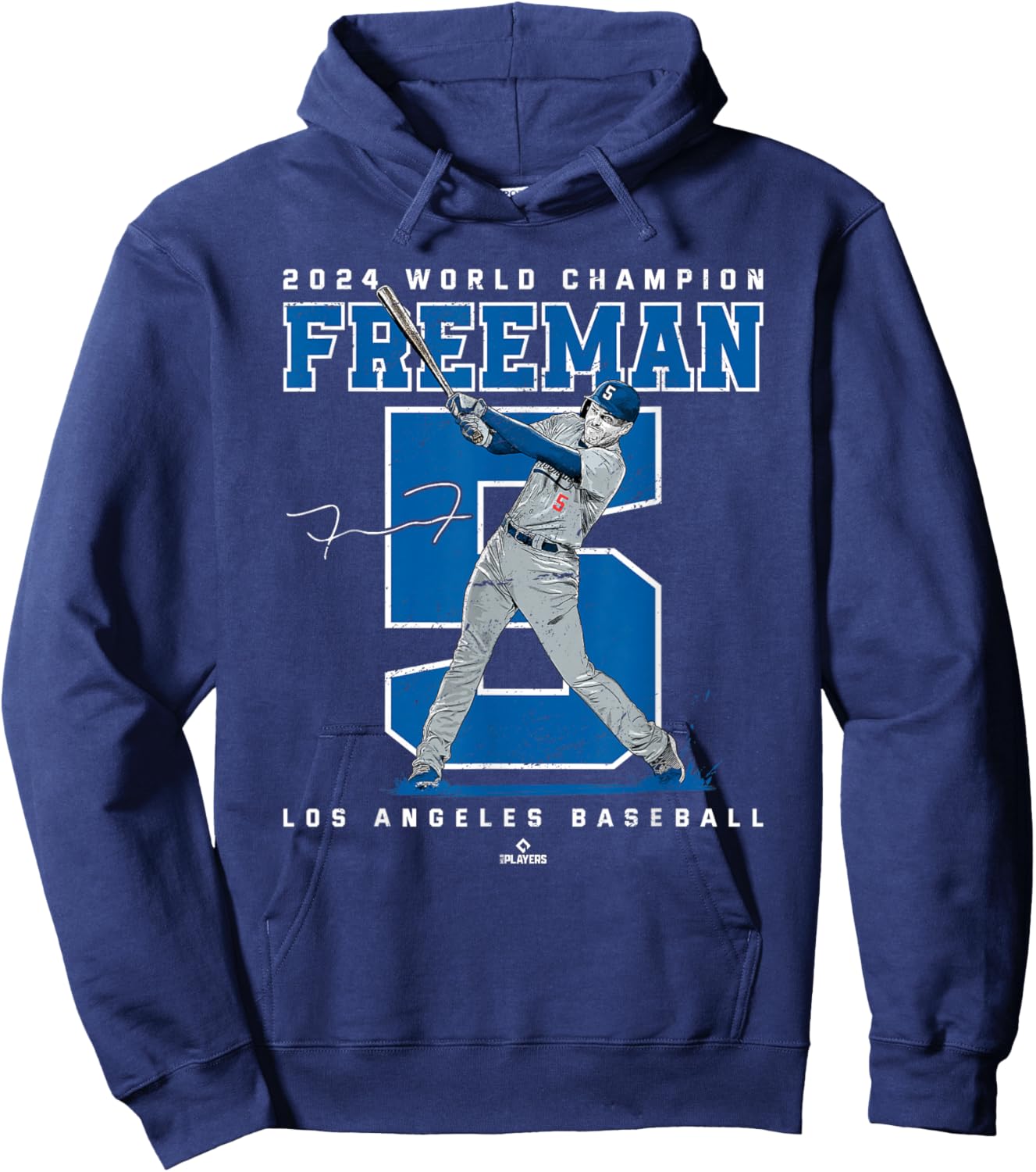 Player Number 2024 World Champion Freddie Freeman MLBPA Hoodie - Hoodie | Navy