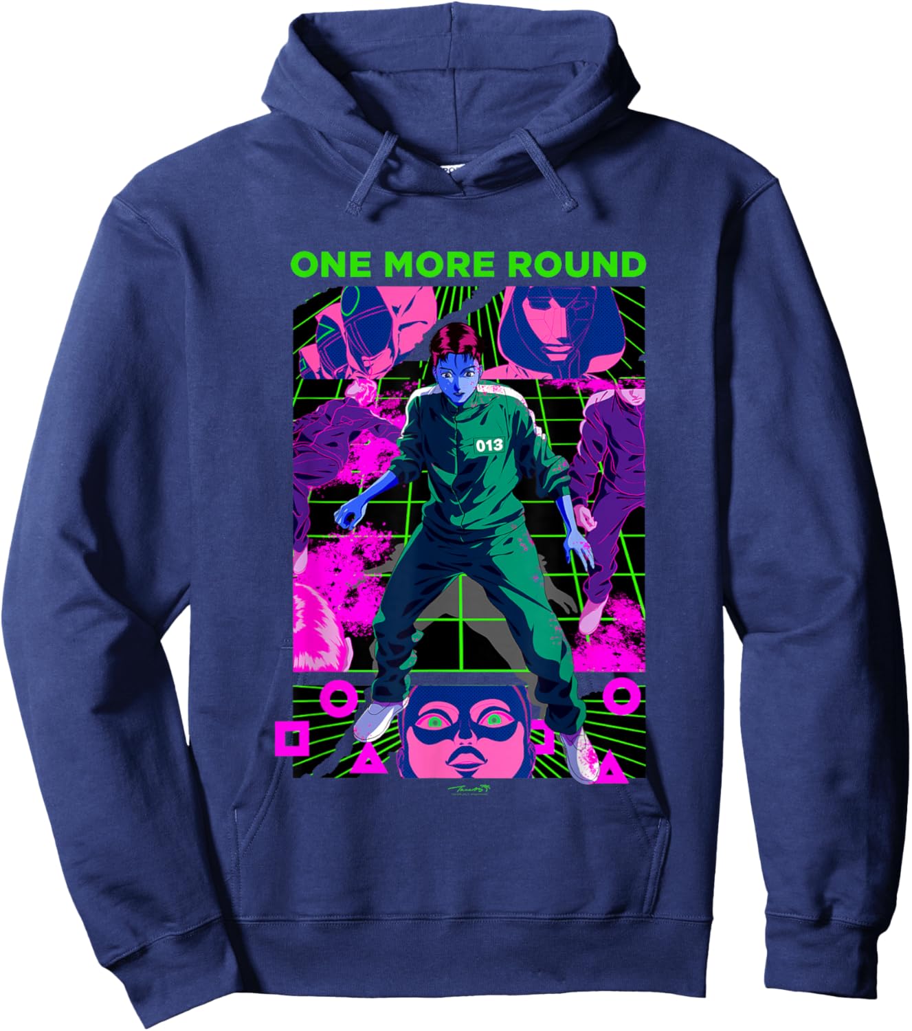 Squid Game 2 One More Round Player 013 Retro Manhwa Panels Hoodie - Hoodie | Navy