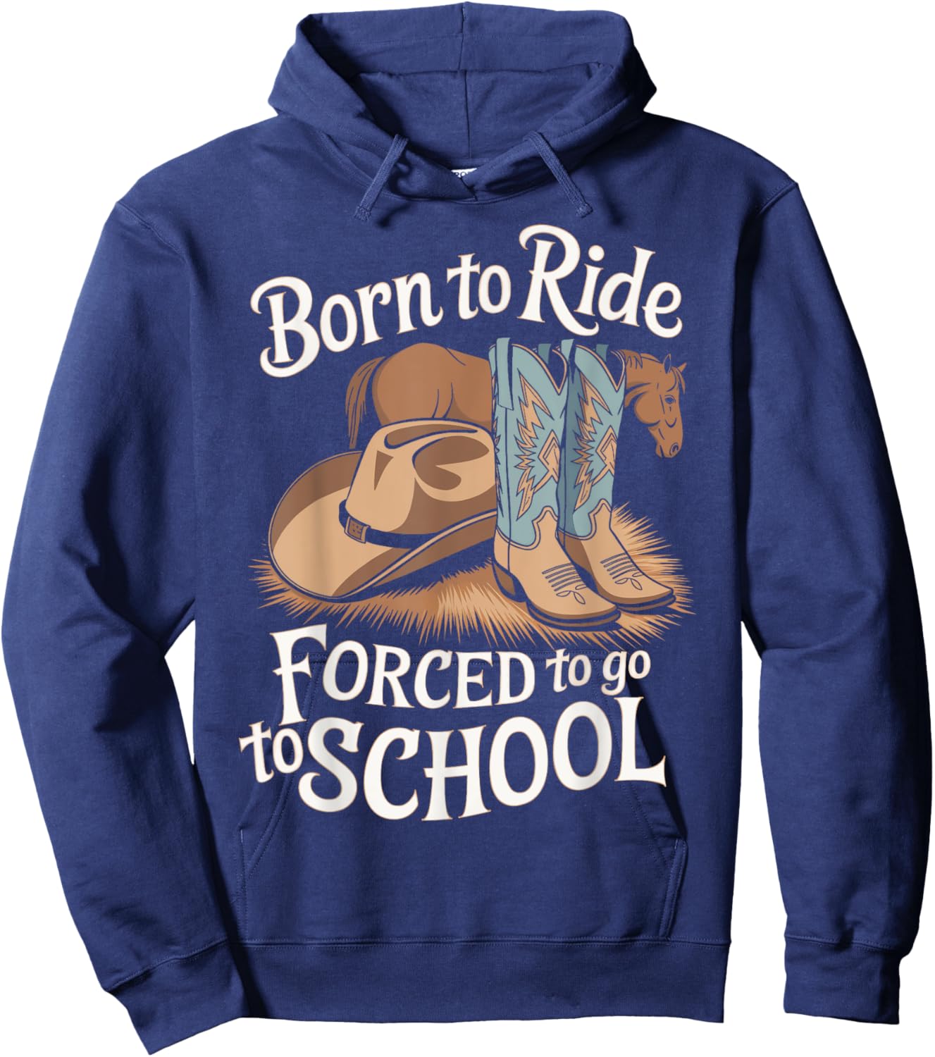 Horse Riders Barrel Racing Horse Owners Born Ride Horses Hoodie - Hoodie | Navy