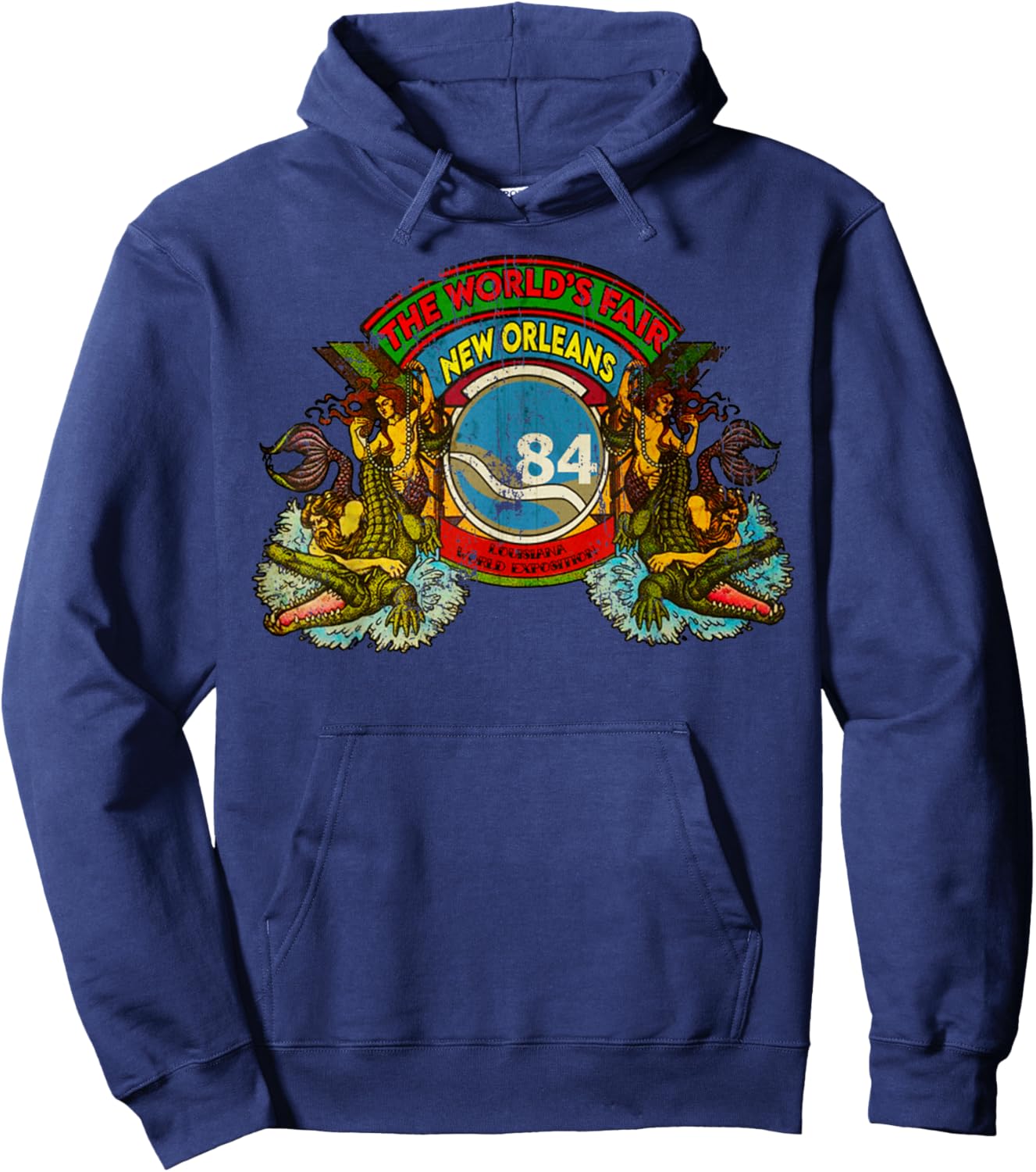 Retro Cool 1984 Vintage World Fair Louisiana Hoodie - Hoodie | Navy