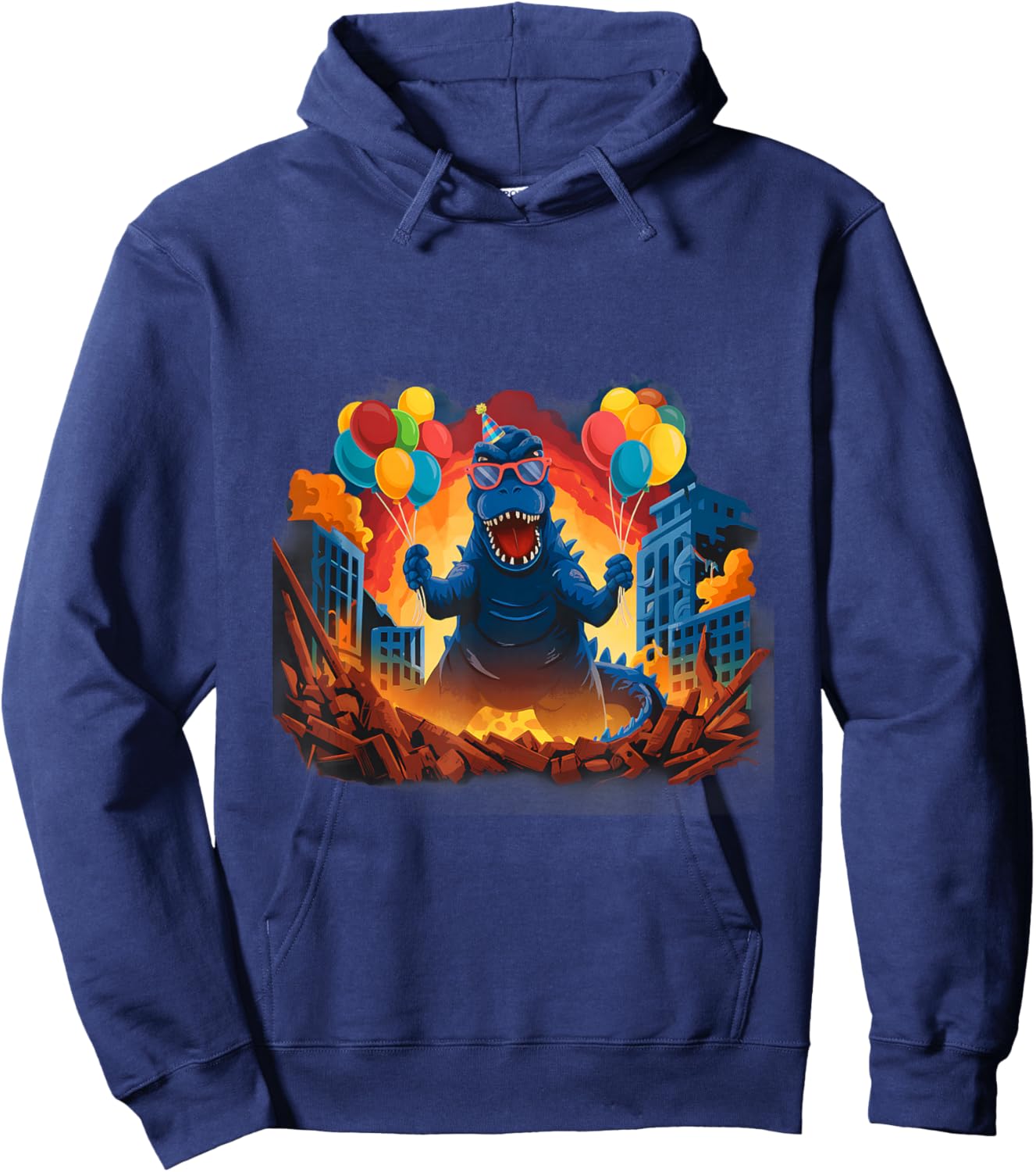 Kaiju Birthday Party Japan Monster Movie Bday Japanese Hoodie - Hoodie | Navy