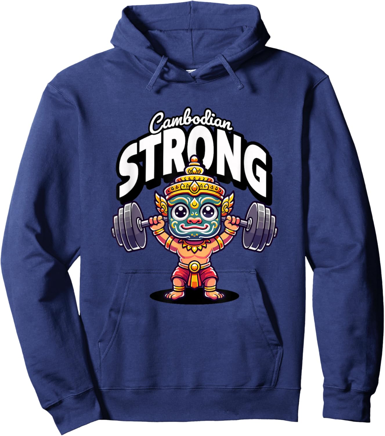 Lift Like a Cambodian for Strong Cool Khmer Vibes Hoodie - Hoodie | Navy