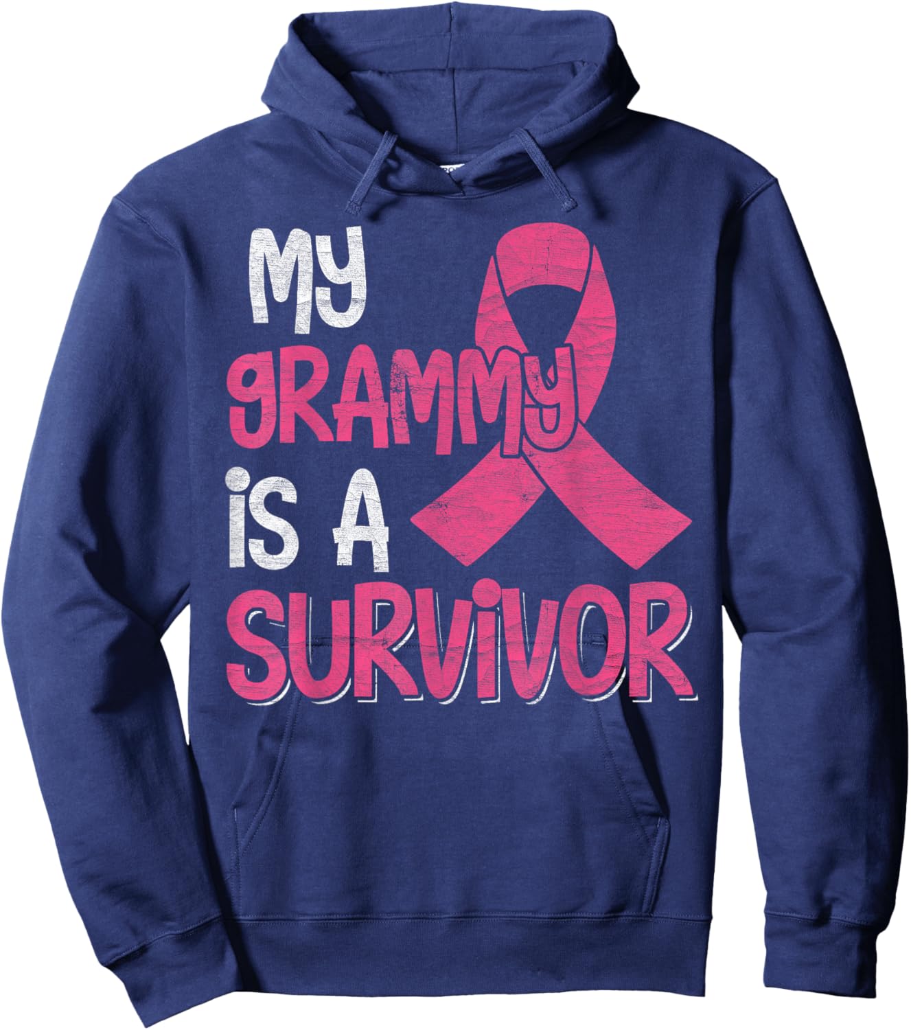 My Grammy Is A Survivor - Breast Cancer Support Squad Hoodie - Hoodie | Navy
